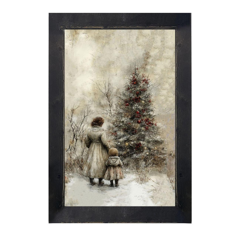 A Walk In Winter - Black Frame 15x25