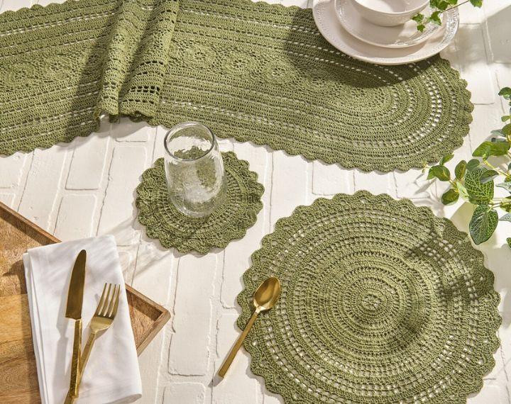 Addison Crochet Matcha Green Kitchen & Dining Collection