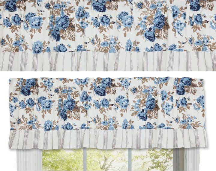Annie Blue Floral Curtain Collection