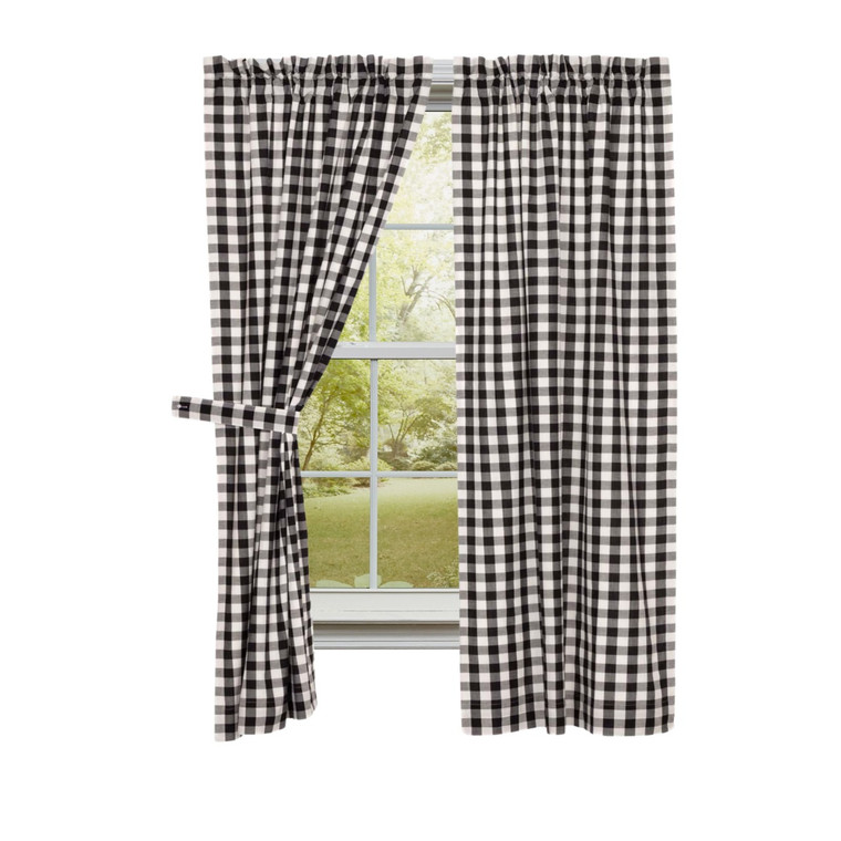 Annie Buffalo Check Black Panels - 72x63