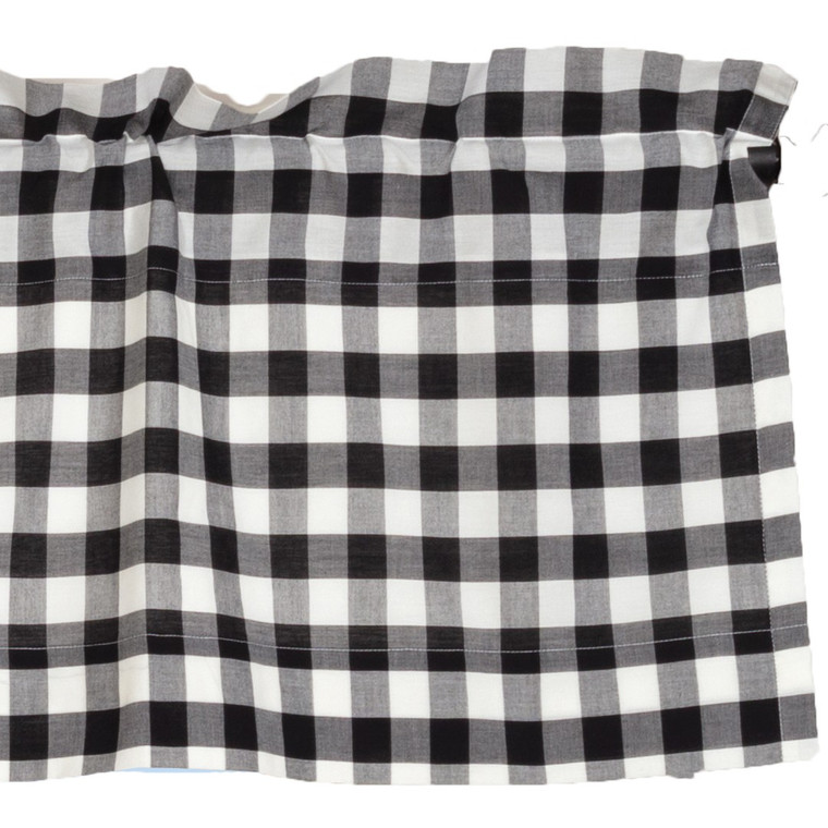 Annie Buffalo Check Black Valance - 90x16
