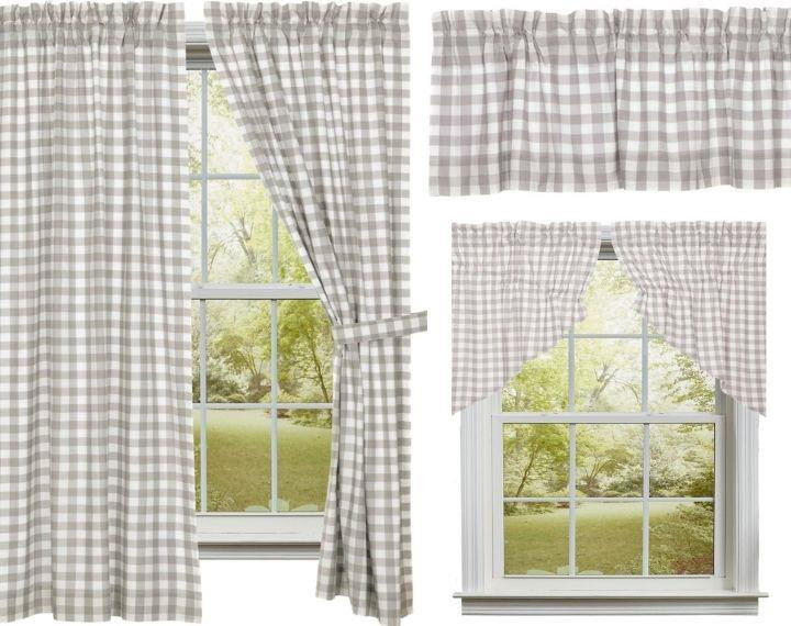 Annie Buffalo Check Grey Curtain Collection