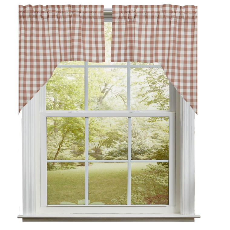 Annie Buffalo Check Portabello Swags - 72x36
