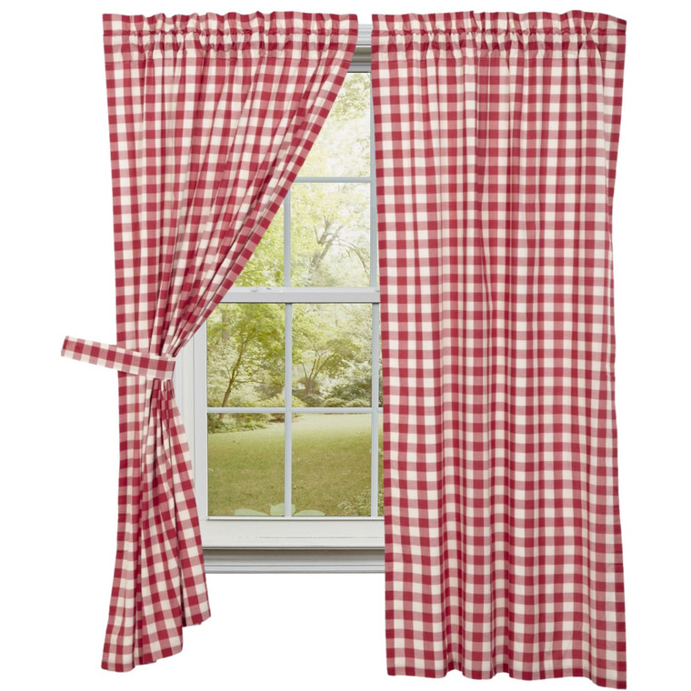 Annie Buffalo Check Red Panels - 72x63