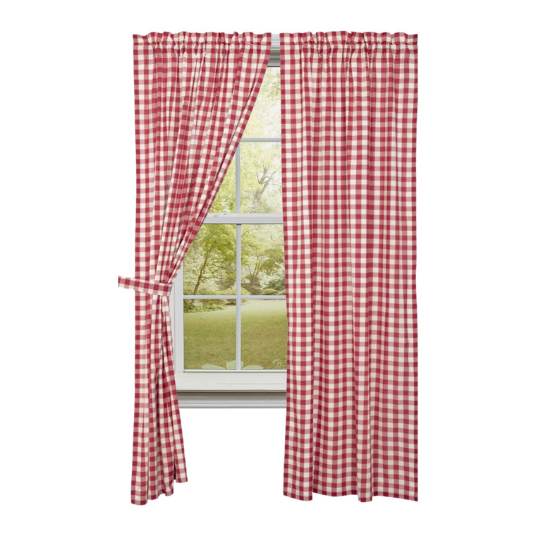 Annie Buffalo Check Red Panels - 80x84