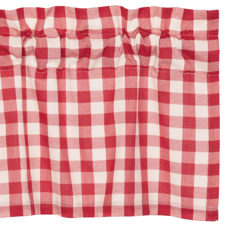 Annie Buffalo Check Red Valance - 72x16