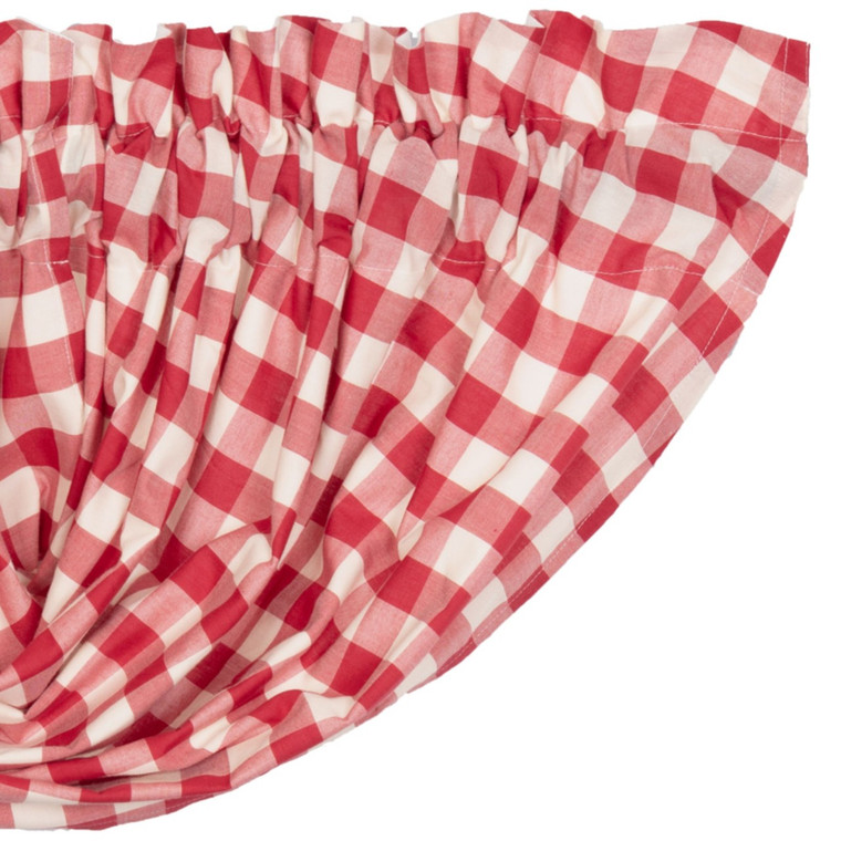 Annie Buffalo Check Red Valance - Balloon 60x15