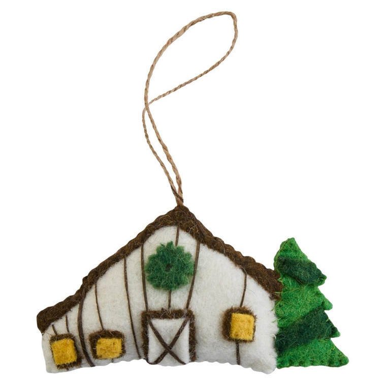 Barn Wool Felt Ornaments - Set of 2