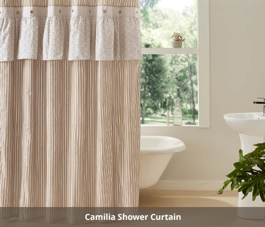 Camilia Ruffled Shower Curtain