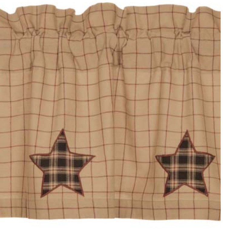 Bingham Star Valance - Applique Star 72x16