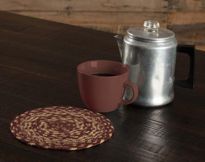 Burgundy Tan Jute Kitchen & Dining Collection