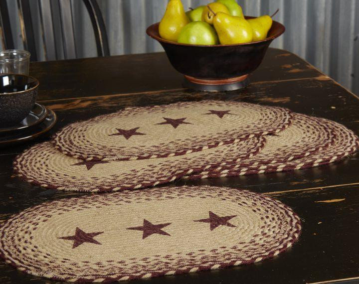 Burgundy Tan Star Kitchen & Dining Collection