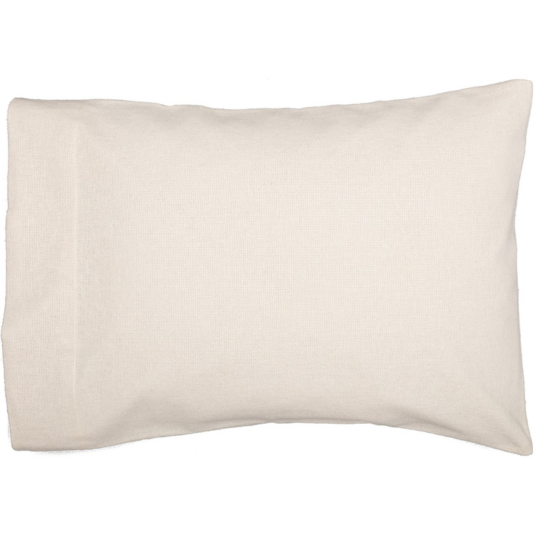 Burlap Antique White Pillowcases - Standard Set of 2
