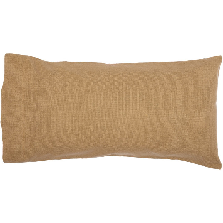 Burlap Natural Pillowcases - King Set of 2