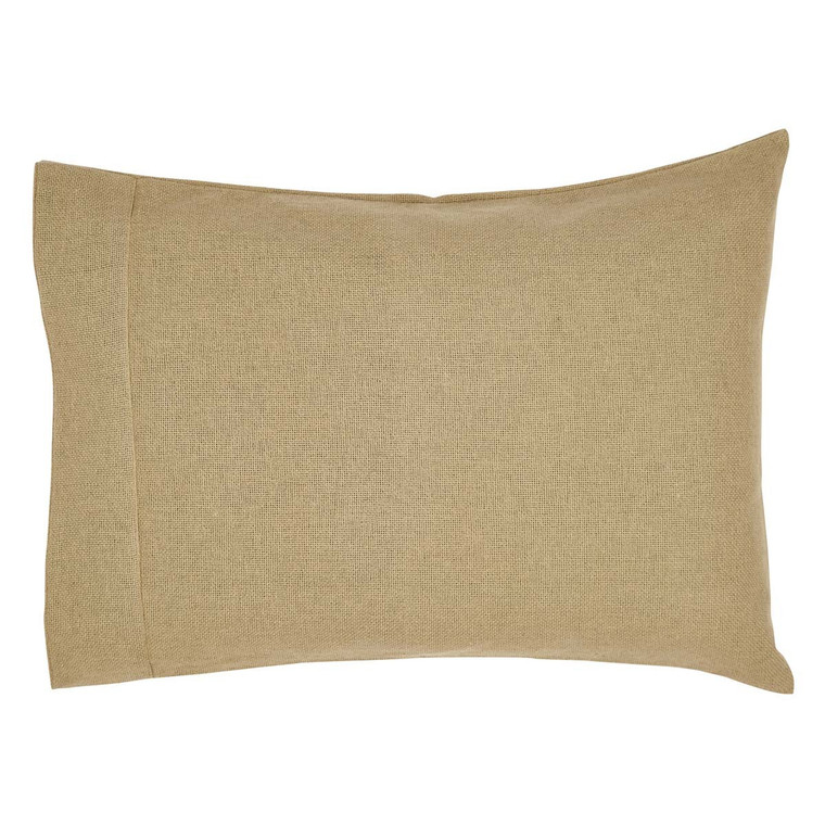 Burlap Natural Pillowcases - Standard Set of 2