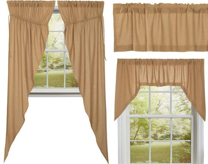 Burlap Natural VHC Curtain Collection
