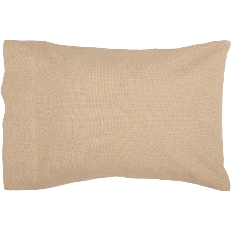 Burlap Vintage Pillowcases - Standard Set of 2