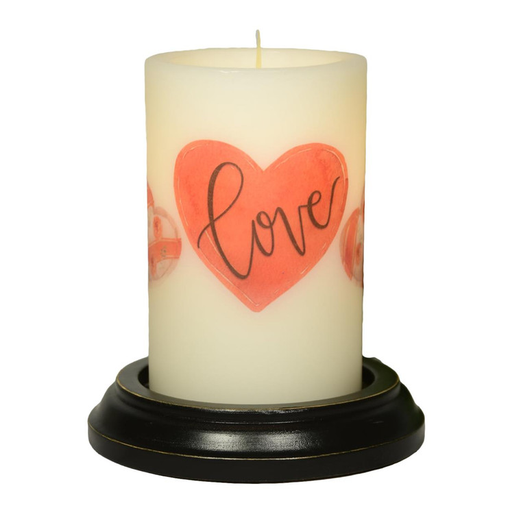 Candle Sleeve - Love Heart Cluster Vanilla
