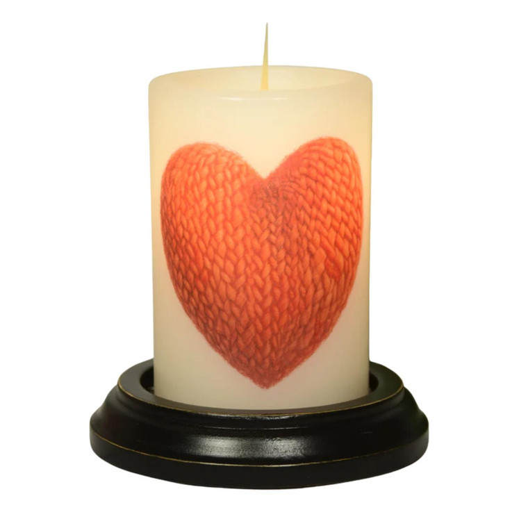 Candle Sleeve - Puffy Red Heart Vanilla