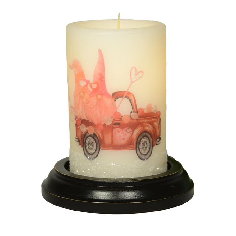 Candle Sleeve - Valentine Gnome Truck Vanilla