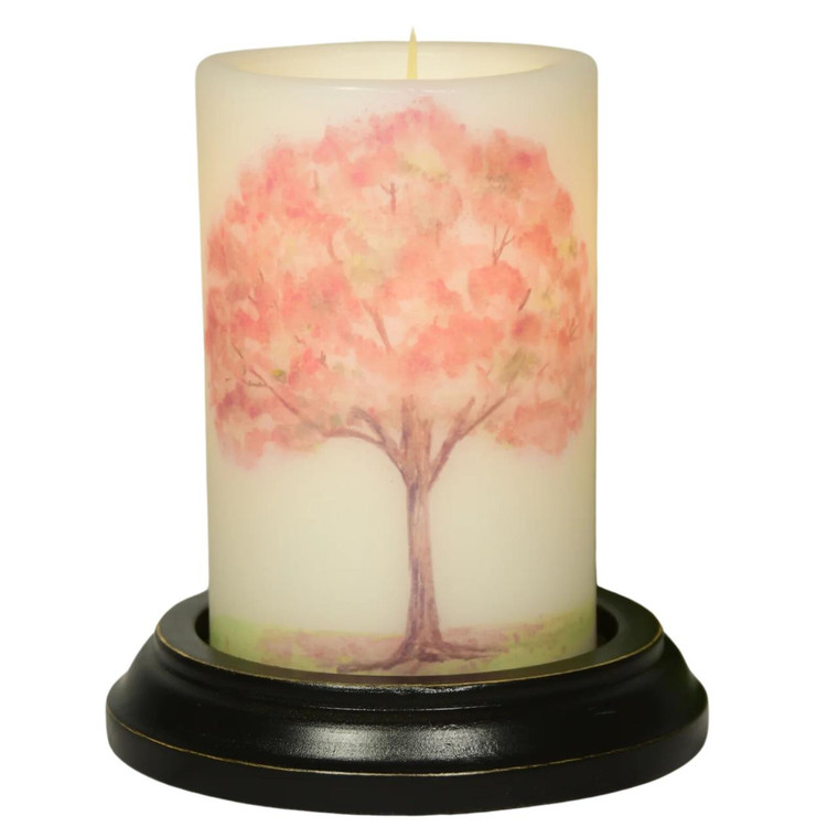 Candle Sleeve - Watercolor Tree Spring Vanilla