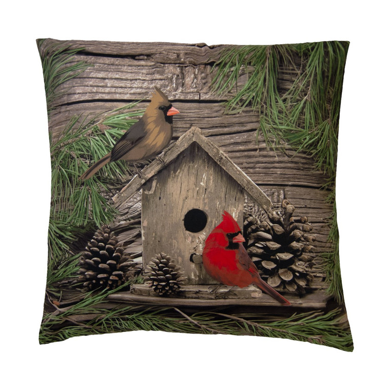 Cardinal Pine Pillow - Set of 2