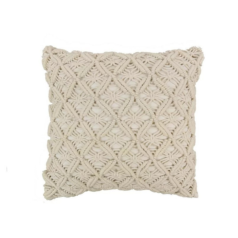 Crochet Pillow - Ivory