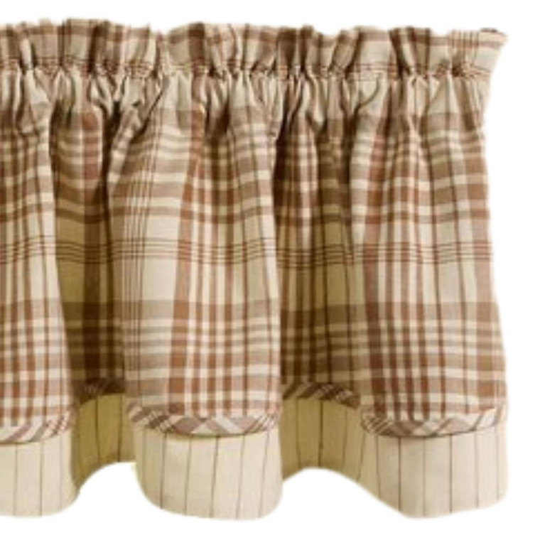 Currant Lined Layered Valance - 72x16