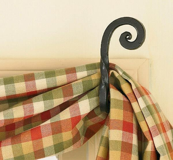 Curtain Hooks - Forged Scroll 1.75x5.5