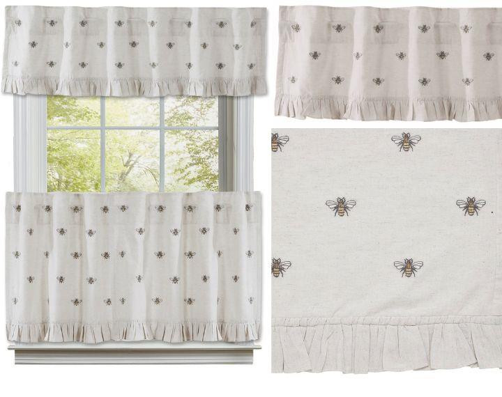 Embroidered Bee Curtain Collection