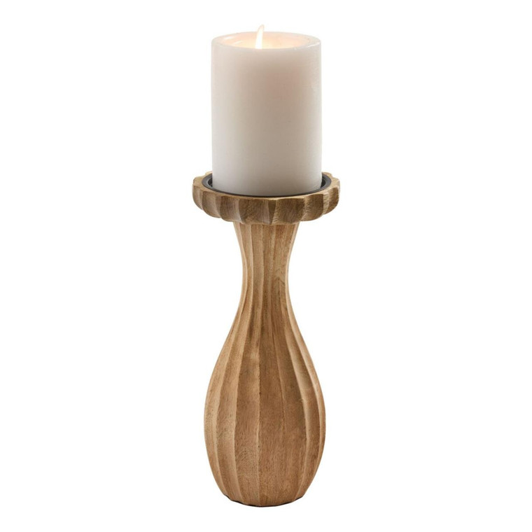 Fluted Candle Holder - Short 6"