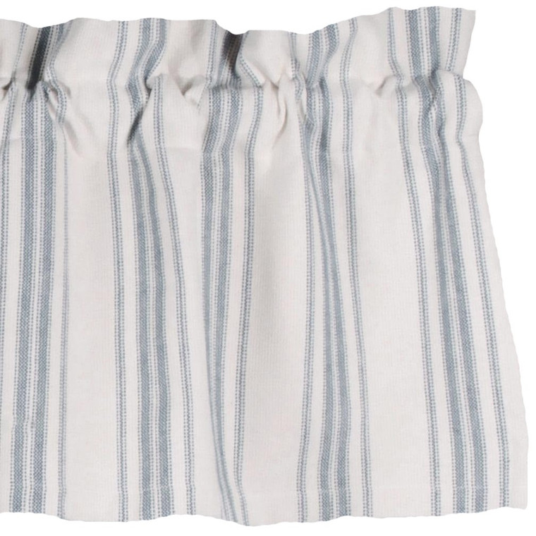 Grain Sack Stripe Colonial Blue Valance - 72x15.5
