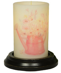 Candle Sleeve - Pink Cottage Sprinkling Can