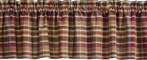Buffalo Check Sage Lined Layered Valance