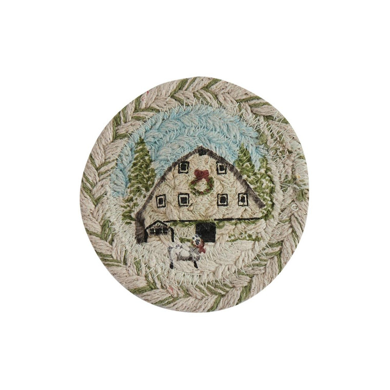 Humble Beginnings Braided Coasters - 4" Set of 4