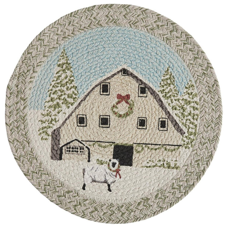 Humble Beginnings Braided Placemats - Round 15" Set of 6