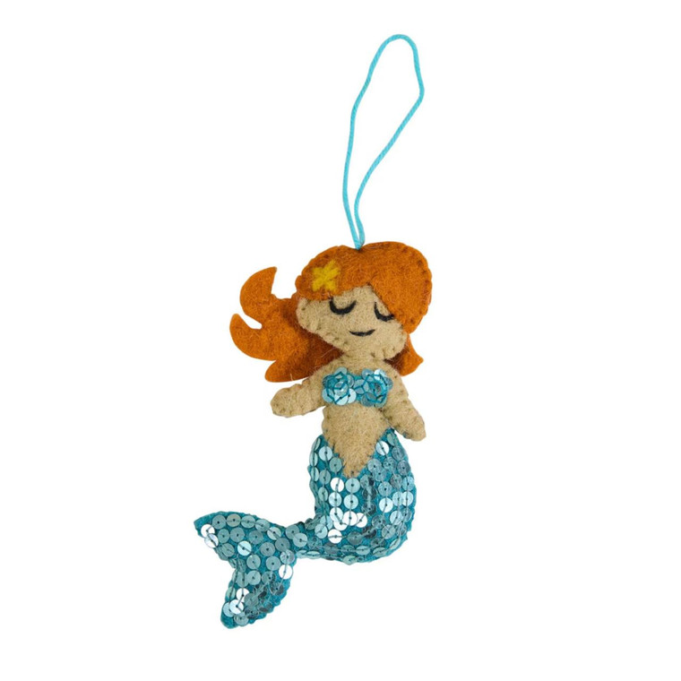 Mermaid Felt Ornaments - Set of 2