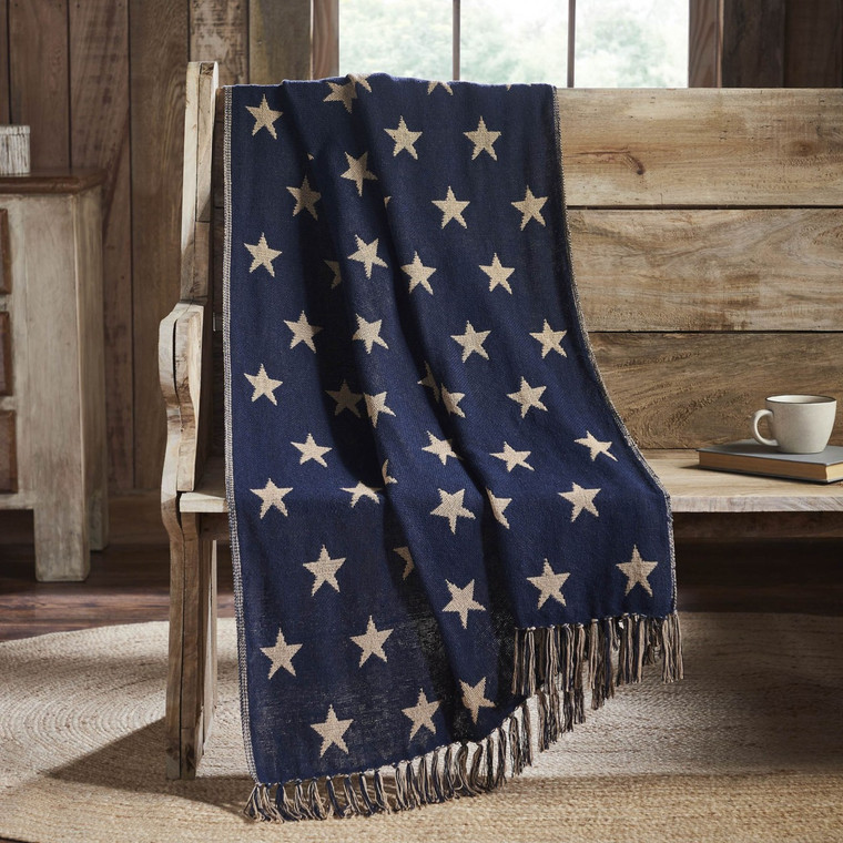 My Country Jacquard Stars Woven Throw - 50x60