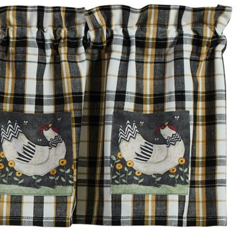 My Little White Hen Valance - 60x14