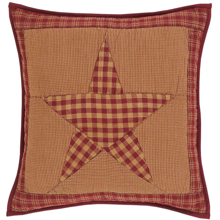 Ninepatch Star Pillow - 16x16 Quilted