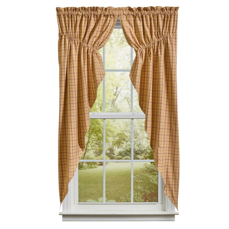 Persimmon Prairie Gathered Curtains - 72x63