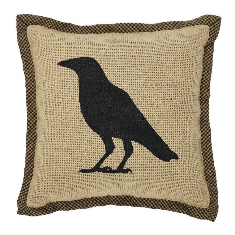 Raven Harvest Raven Pillow - 9x9