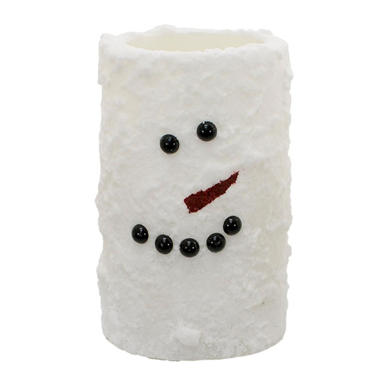 Snowman Sam Timer Candle - 3x5 Pillar