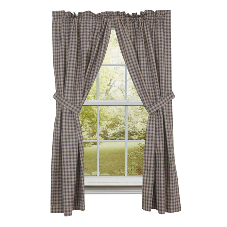 Sturbridge Navy Panels - Unlined 72x63