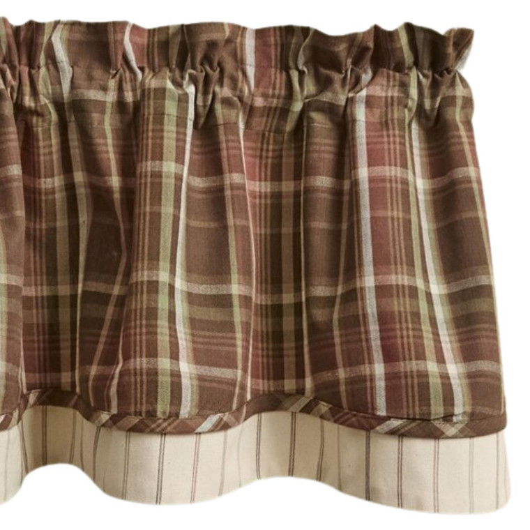 Sussex Lined Layered Valance - 72x16