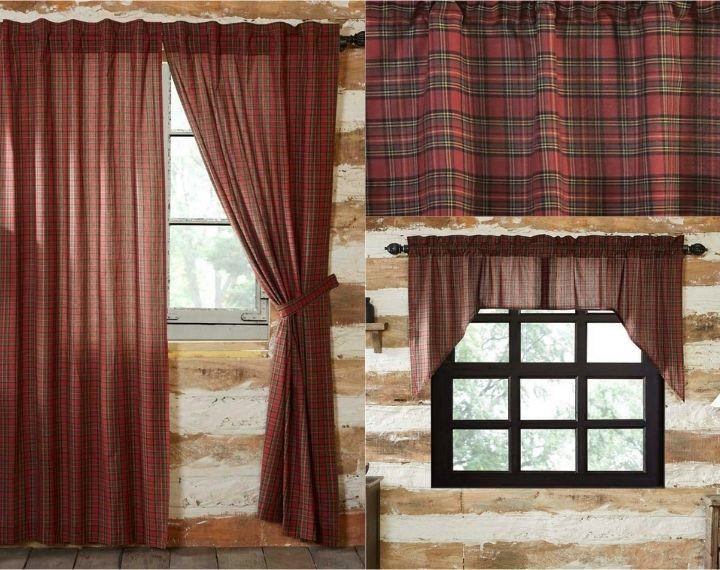 Tartan Red Plaid Curtain Collection
