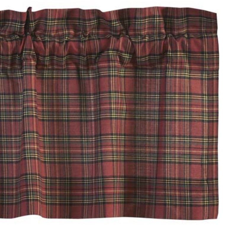 Tartan Red Plaid Valance - 60x16