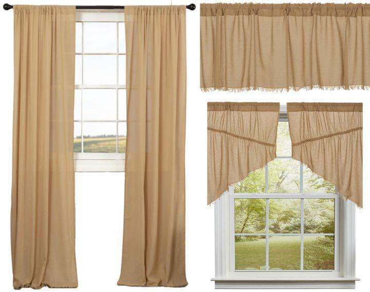 Tobacco Cloth Khaki Curtain Collection