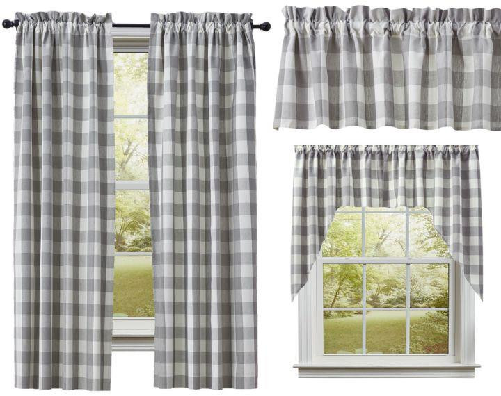Wicklow Check Dove Curtain Collection