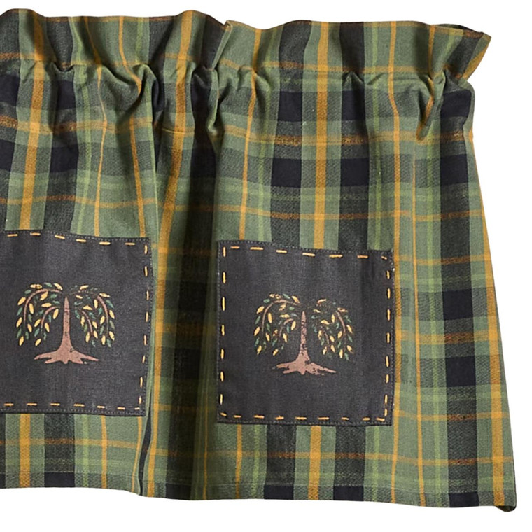 Willow Lane Lined Patch Valance - 60x14